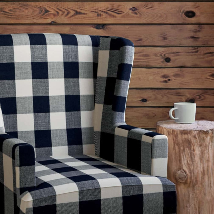 Buffalo Navy Fabric D2602 Charlotte Fabrics