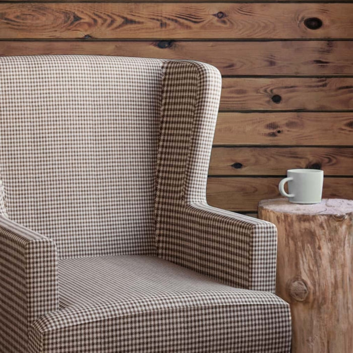 Check Cafe Fabric D2606 Charlotte Fabrics