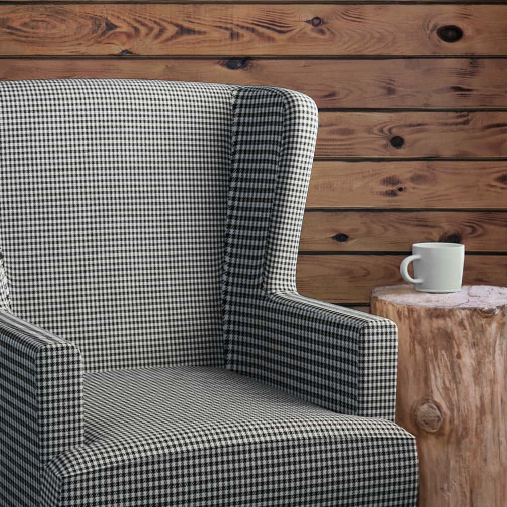 D2609 Check Navy Fabric Charlotte Fabrics