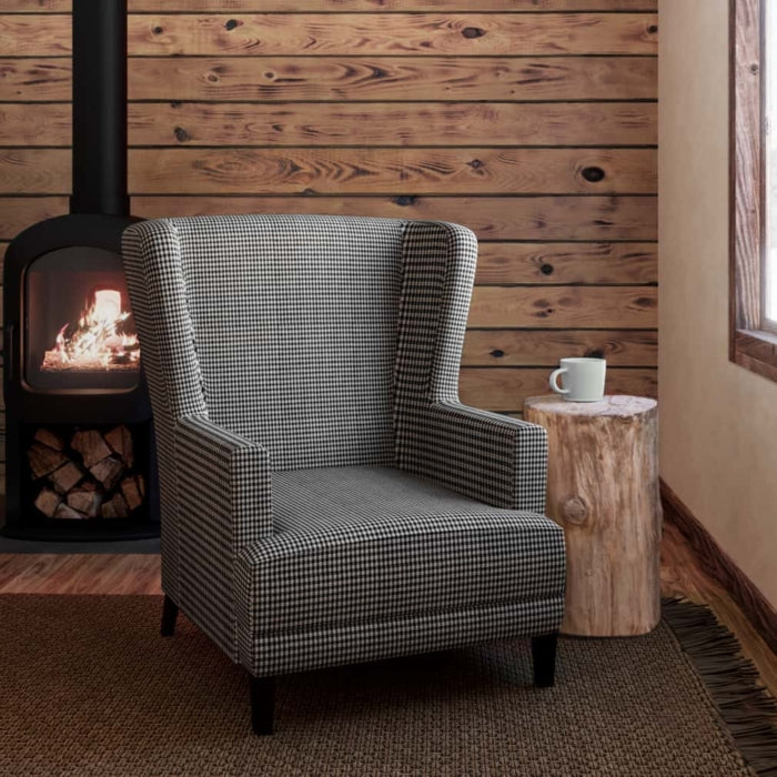 D2610 Check Walnut Fabric Charlotte Fabrics