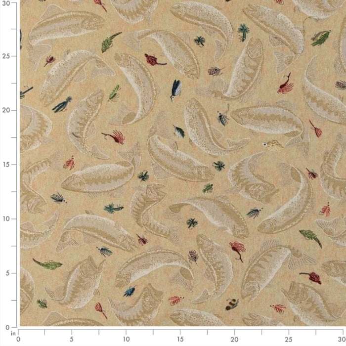 Fishing Khaki Fabric D2680 Charlotte Fabrics