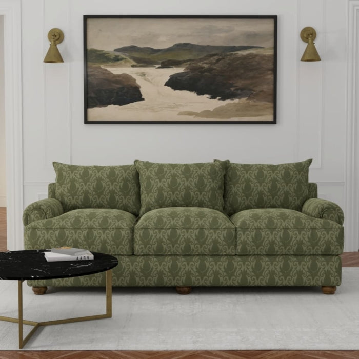 D3577 Olive Pineapple Fabric Charlotte Fabrics