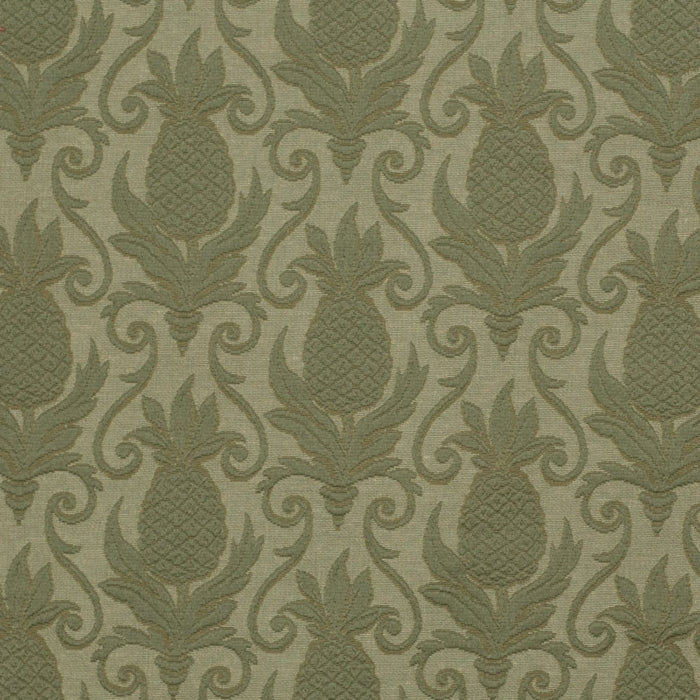 D3577 Olive Pineapple Fabric Charlotte Fabrics