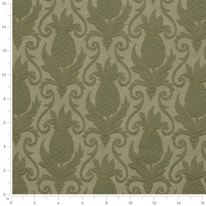 D3577 Olive Pineapple Fabric Charlotte Fabrics