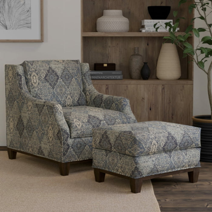 D4398 Cobalt Fabric Charlotte Fabrics