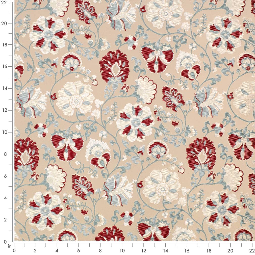Eve Cardinal Fabric D4405 Charlotte Fabrics