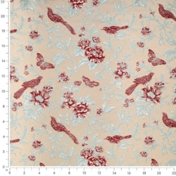Eden Cardinal Fabric D4447 Charlotte Fabrics
