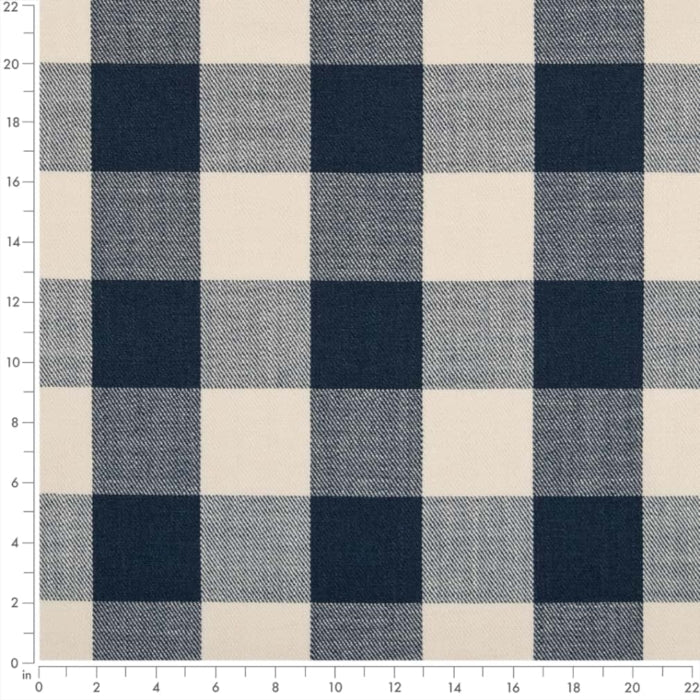 Buffalo Navy Fabric D2602 Charlotte Fabrics