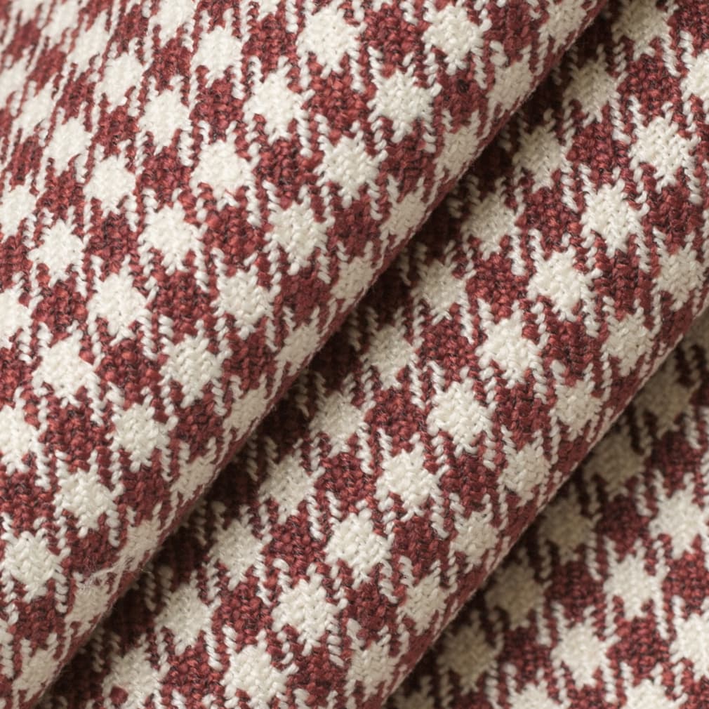 D2608 Check Crimson Fabric Charlotte Fabrics