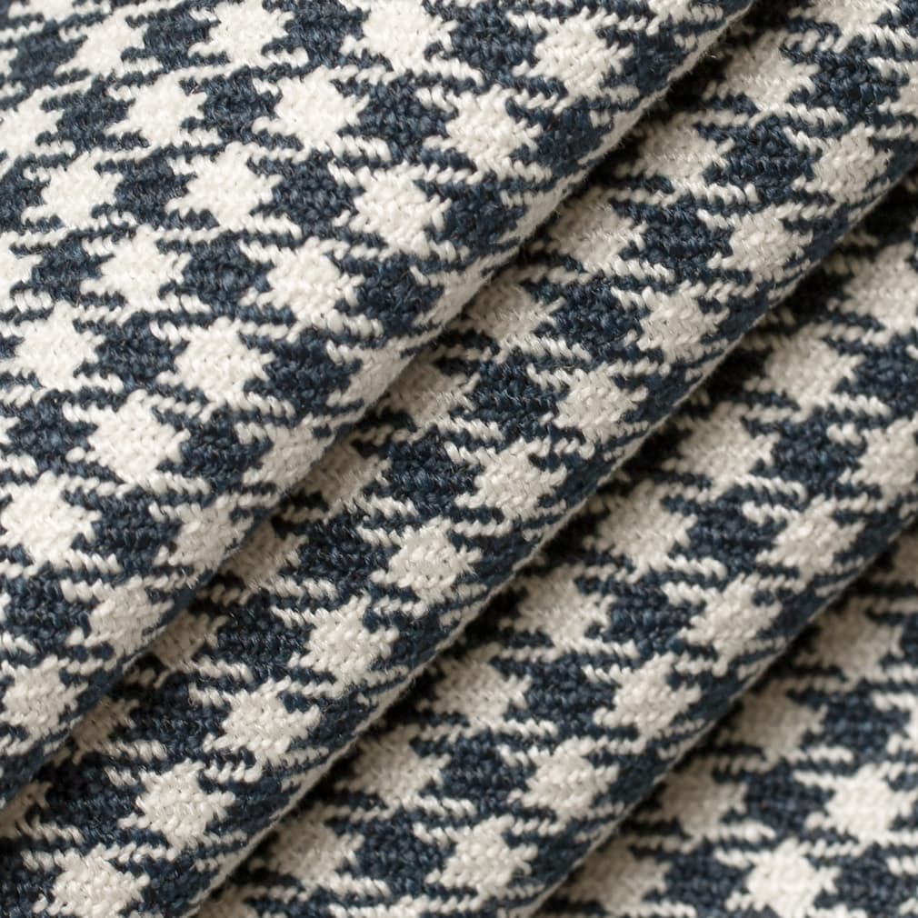 D2609 Check Navy Fabric Charlotte Fabrics