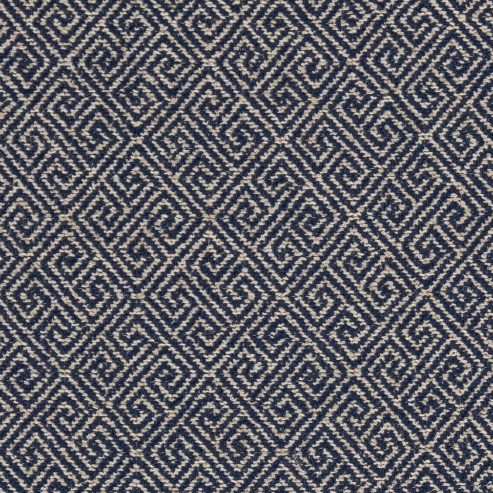 D2618 Greek Key Navy Fabric Charlotte Fabrics
