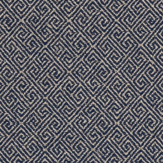 D2618 Greek Key Navy Fabric Charlotte Fabrics