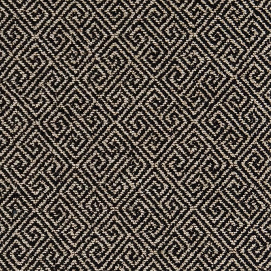D2620 Greek Key Coal Fabric