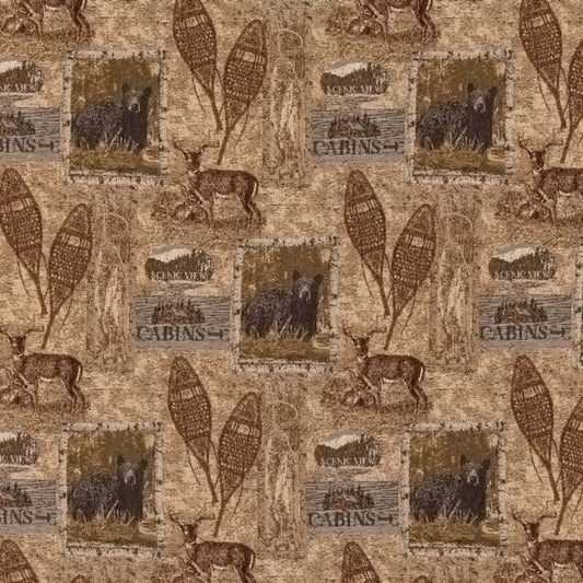 Cabin Pine Fabric D2671 Charlotte Fabrics
