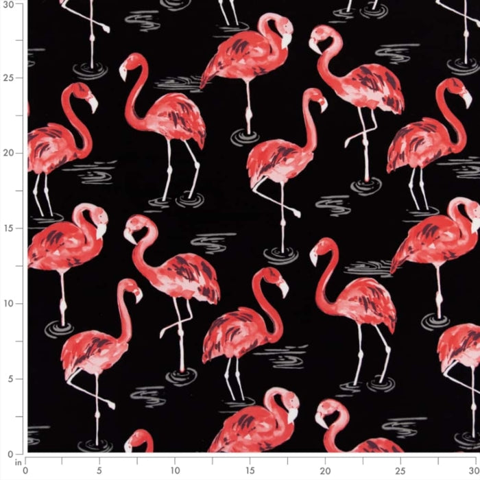 D2730 Flamingo Fabric Charlotte Fabrics