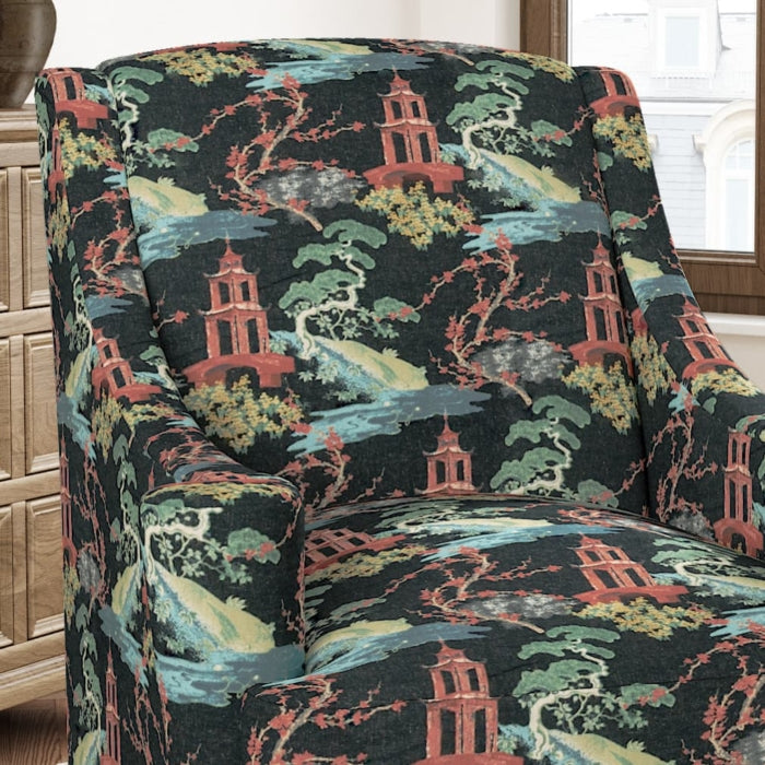 D3350 Ebony Fabric Charlotte Fabrics