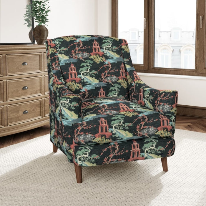D3350 Ebony Fabric Charlotte Fabrics