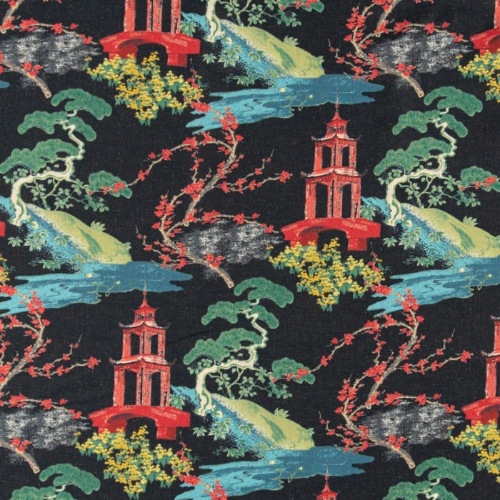 D3350 Ebony Fabric Charlotte Fabrics