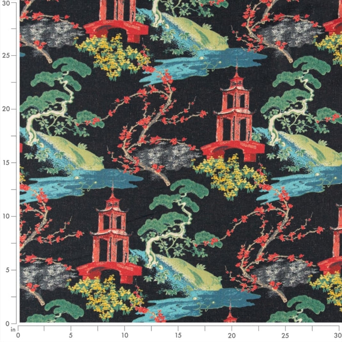 D3350 Ebony Fabric Charlotte Fabrics