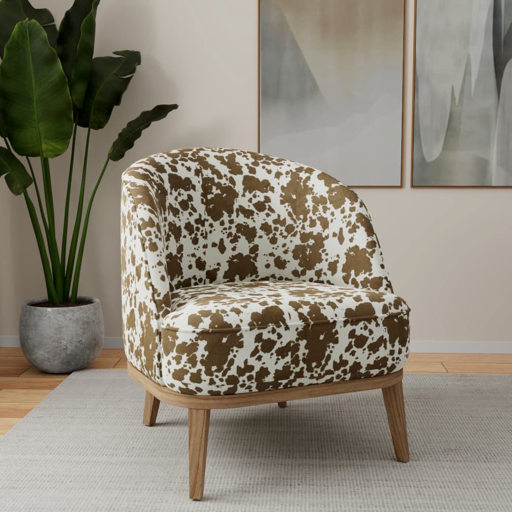 D3792 Coffee Fabric Charlotte Fabrics