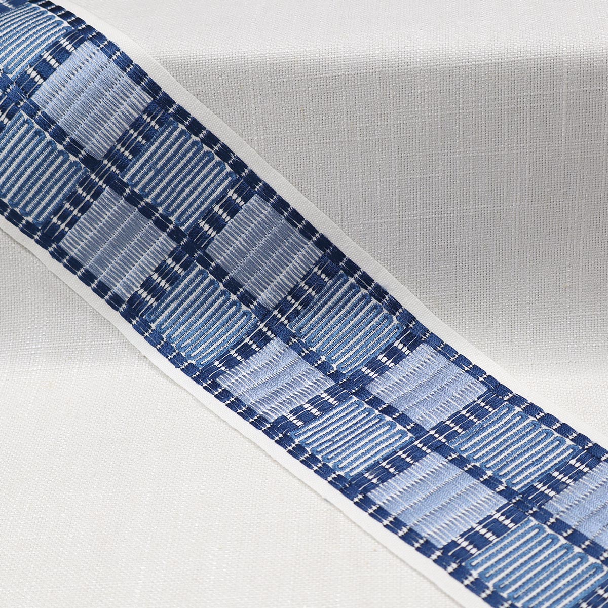 FENCI EMB TAPE BLUES Magnolia Fabrics